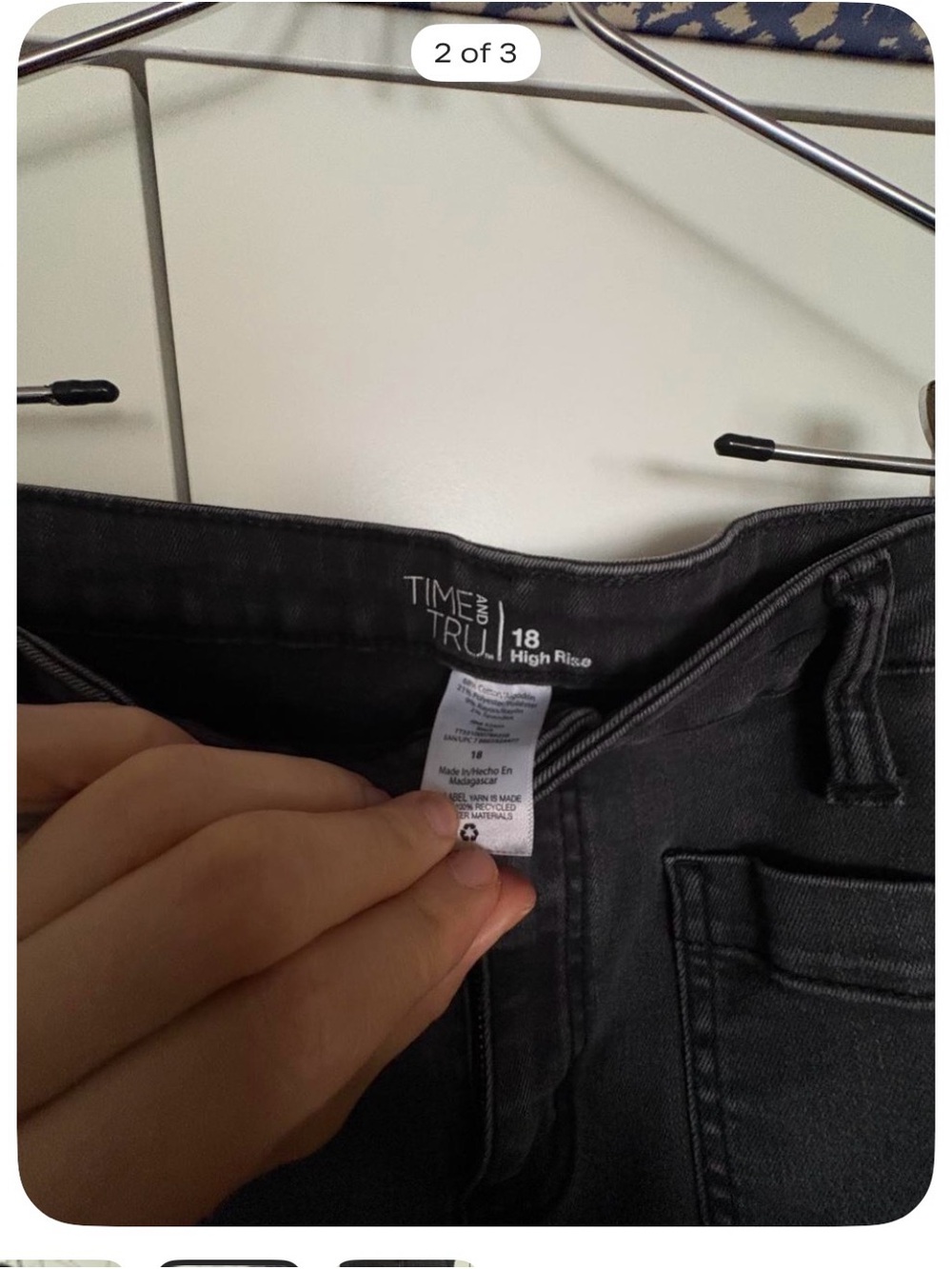 Time and Tru Black High-Rise Jeans